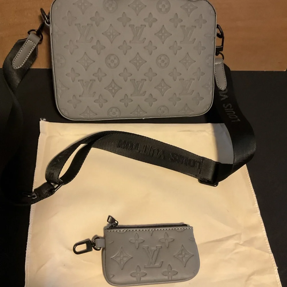 Embossed Messenger Bag - Picture 2 of 3